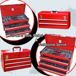 Metal Tool Box for Kids, Real Set, alta qualidade