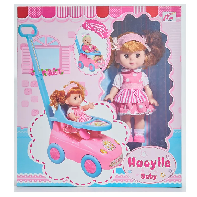 

Cute Playhouse Toy Handcart Blink Changing Electric Doll Girl Gift