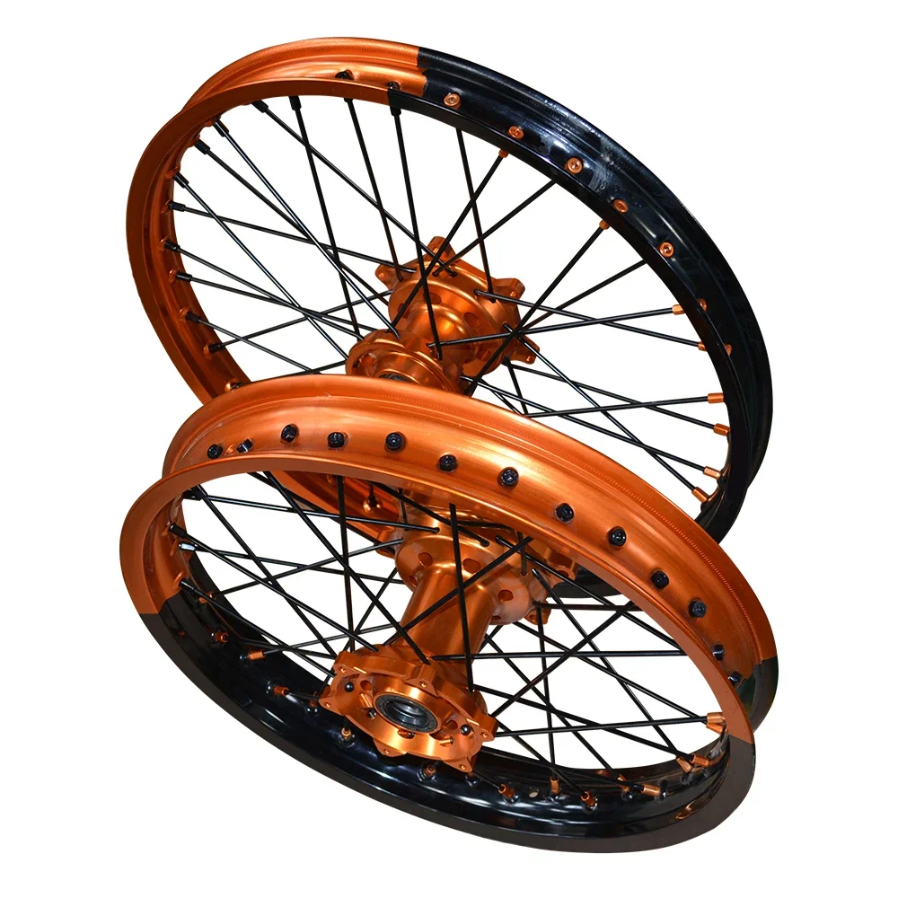 SXF EXC Motocross Wheel 21'' Set Double Color BICOLOR Anodized For KTM