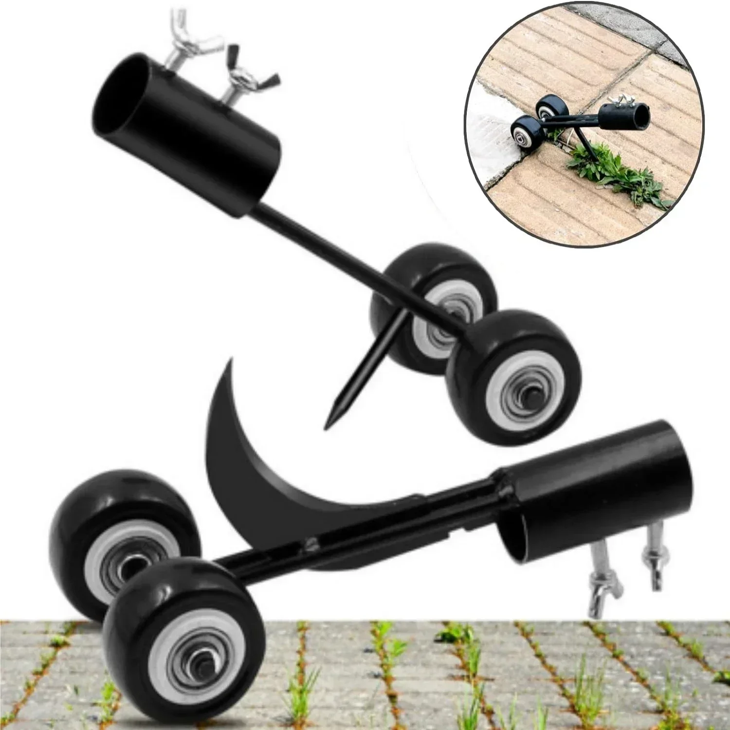 

Convenient, Efficient Heavy-Duty Stand Up Weeder for Quick Weed Elimination - Superior Hassle-Free Rolling Design - Long-Lasting
