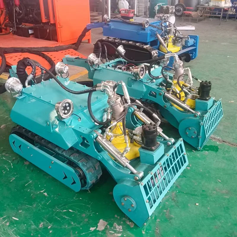Automatic Remote Controlled Crawler Underwater Dredging Robot Self-walking Sludge Cleaning Machine River Pipeline Flood Drainage