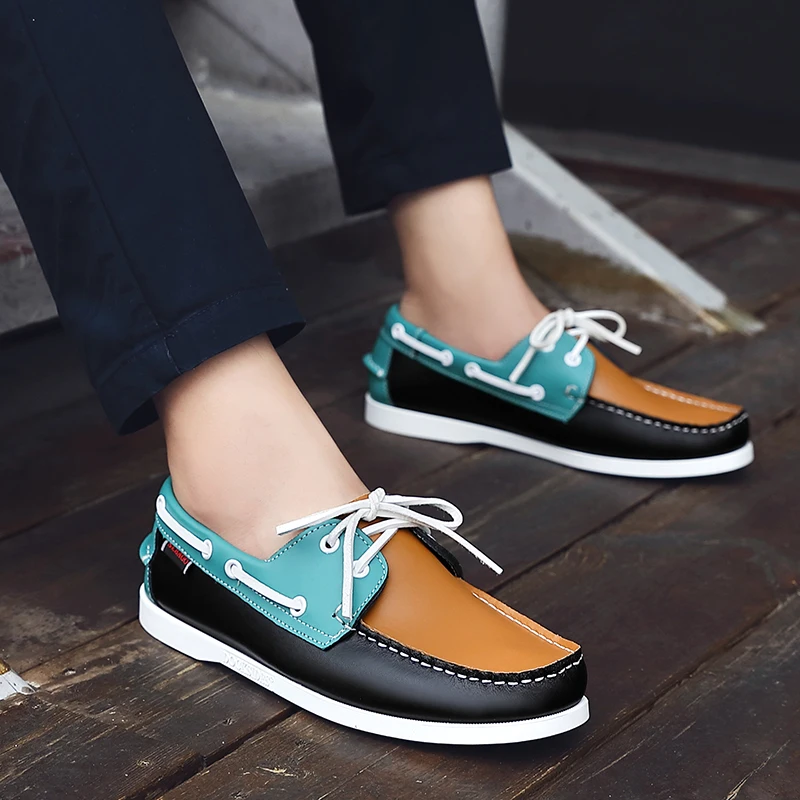 

Casual Loafers Shoes Outdoor Leather Sneakers Shoes Classic Mens Leather Summer Trendy Designer Loafers Versatile Commute Shoes