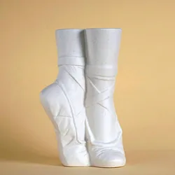 CAPIRON White Black Decorative Ballerina Dance Shoe Vase for Ballet Dancer's Room Decor Ceramic Nordic Modern Home Decoration