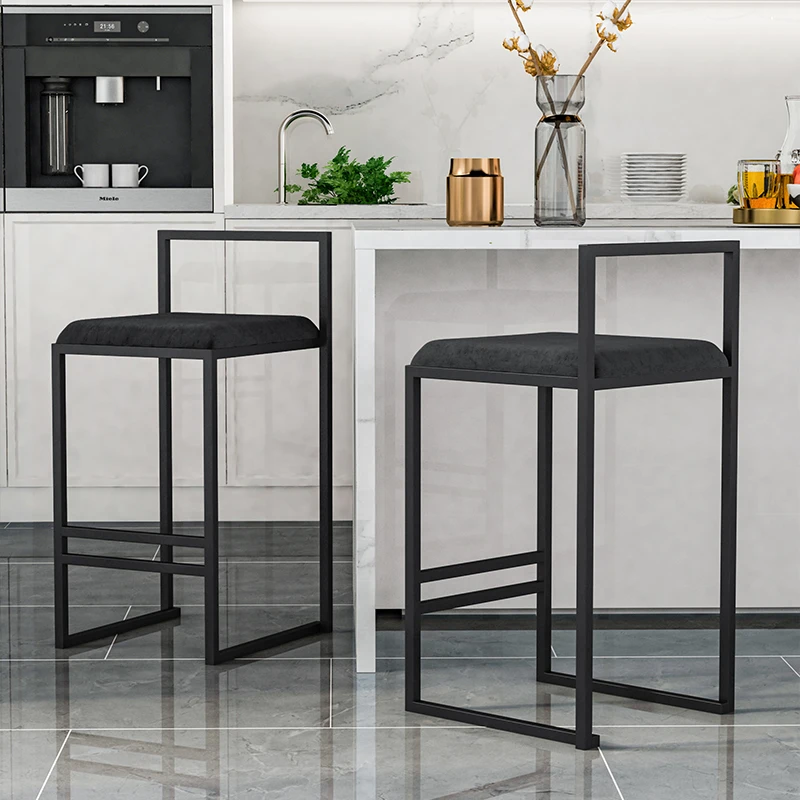 Nordic Minimalist Bar Stools Modern Metal Leather Relaxing Ergonomic Bar Chairs Gaming Camping Sillas Para Comedor Bar Furniture