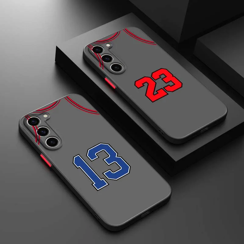 Jersey Number 23 Cover For Samsung Galaxy A73 A72 A71 A25 A56 A55 A54 A53 A24 A52 A33 A50 A42 A36 A35 A26 Phone Case