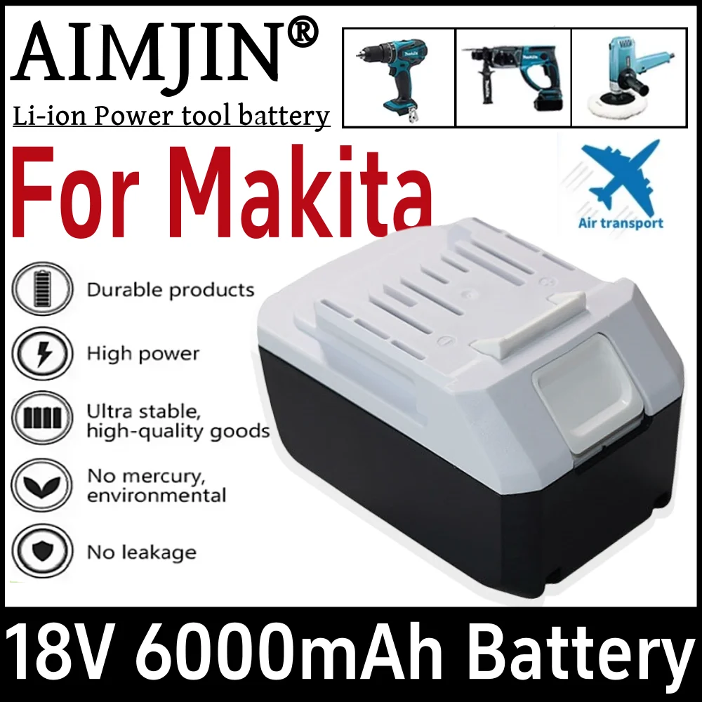 18V 6000mAh Li-ion Power Tool Battery For Makita BL1813G BL1811G BL1815G BL1820G Series replace Drill HP457D Impact Driver DF457