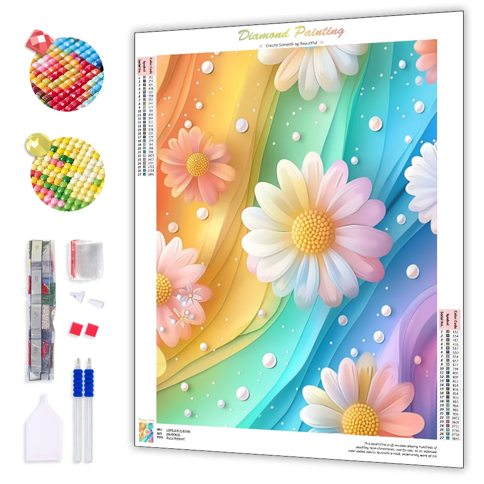 

RUOPOTY 5D DIY Diamond Painting Landscape Flower Full Square/Round Embroidery Flower Kits Decorative Gift