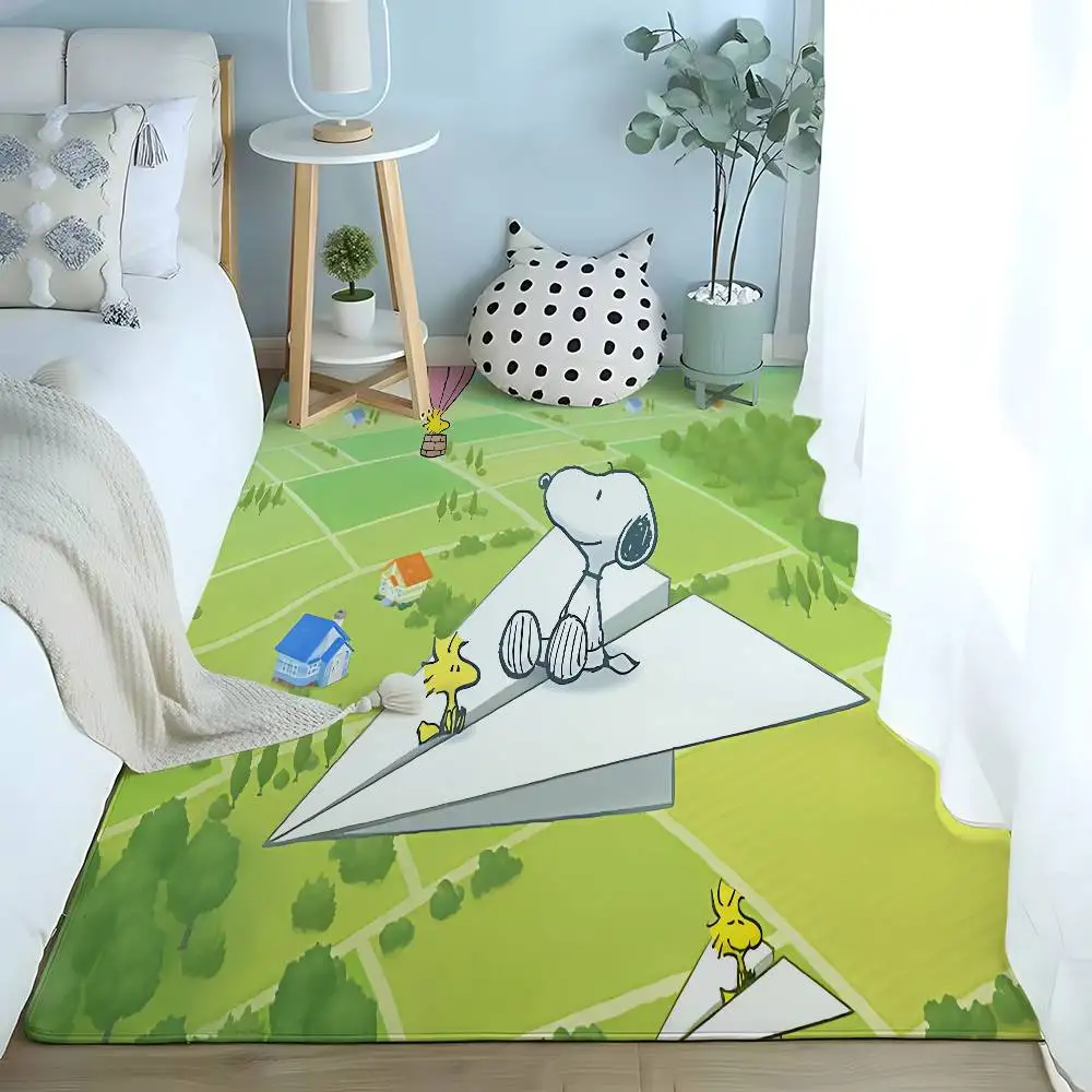 Cute S-Snoopys Floor Mats Home Laundry Rug Carpet For Living Room Decor Lounge Area Anti-slip Foot Mat Entrance Doormat