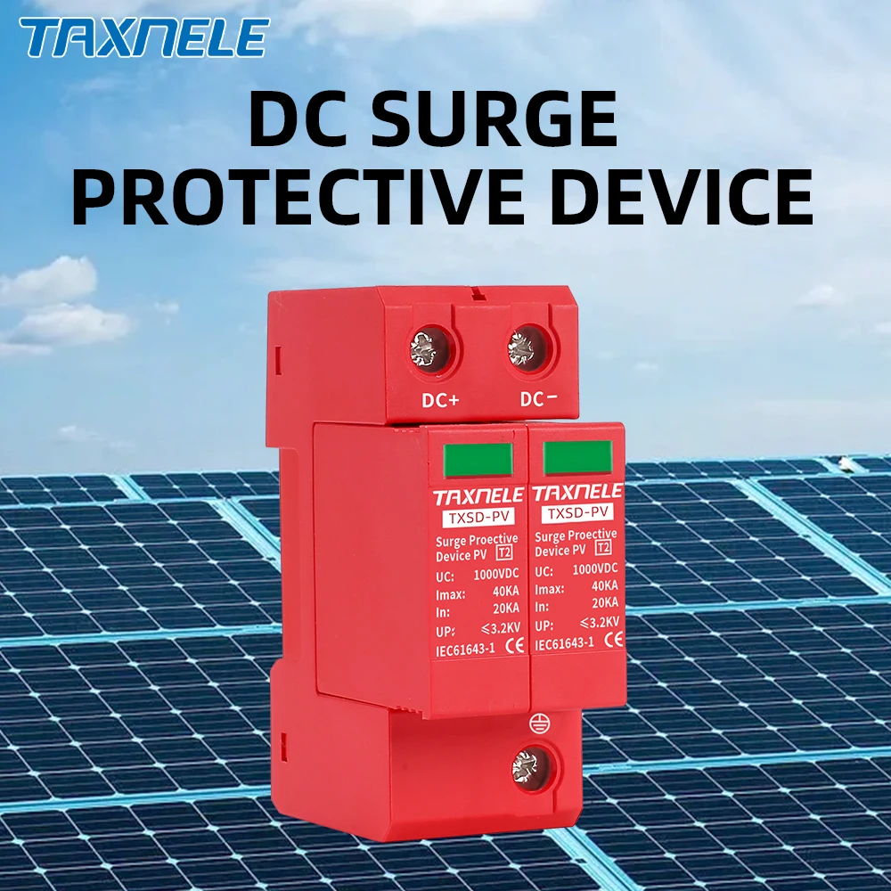 DC SPD Surge Schutz Gerät 2P 40KA 60KA 600V 800V 1000V Spannung Protector Solar PV Photovoltaik blitz Ableiter