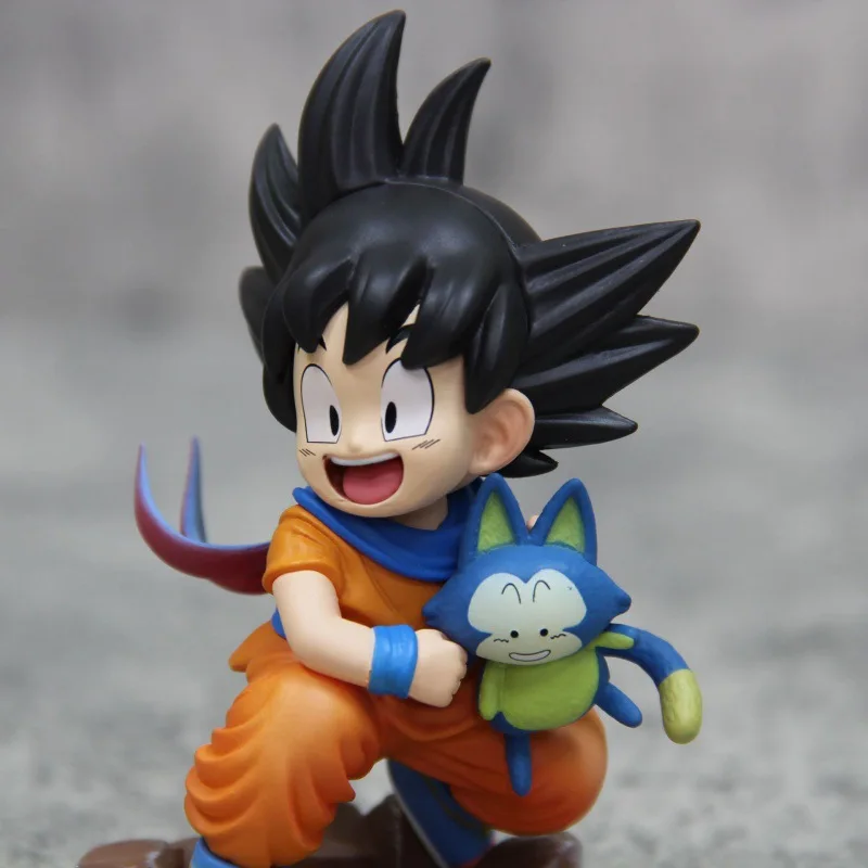 Dragon Ball Q Version Childhood Goku Holding Poole Scene Car Chassis Ornament Animation Model Doll Hand Figure