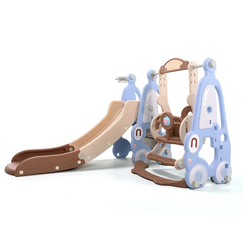 Household Small Baby Bicycle Slide And Swing Combination Heightening And Lengthening Amusement Small Combination Playground