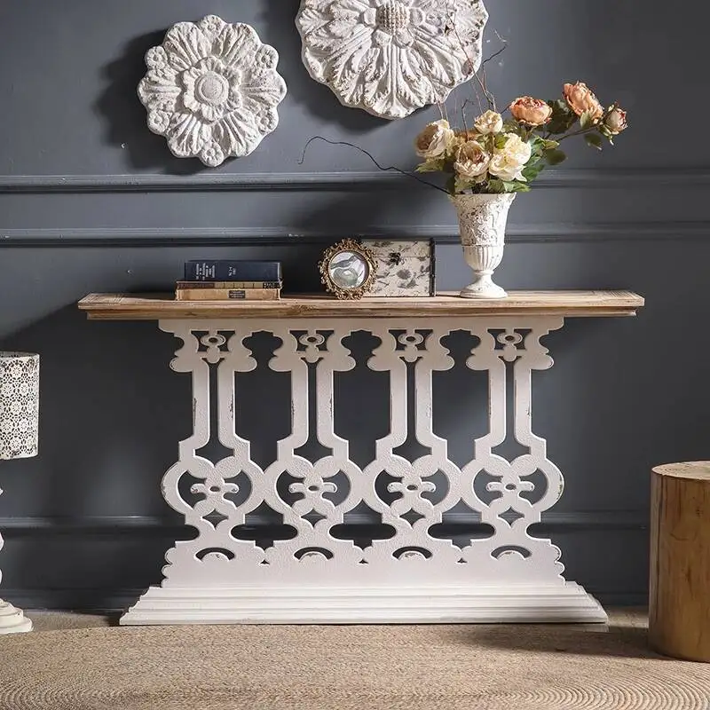 Console American Tables Provincial Rustic Shabby Aesthetic Classic Console Tables Trendy Retro Console Meuble Home Furniture