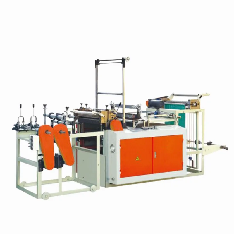 Plastic Bag Making Machine High Speed Shopping Vest T-Shirt Garbage Poly Bag Sealing Cutting Automatic Double Line Roll
