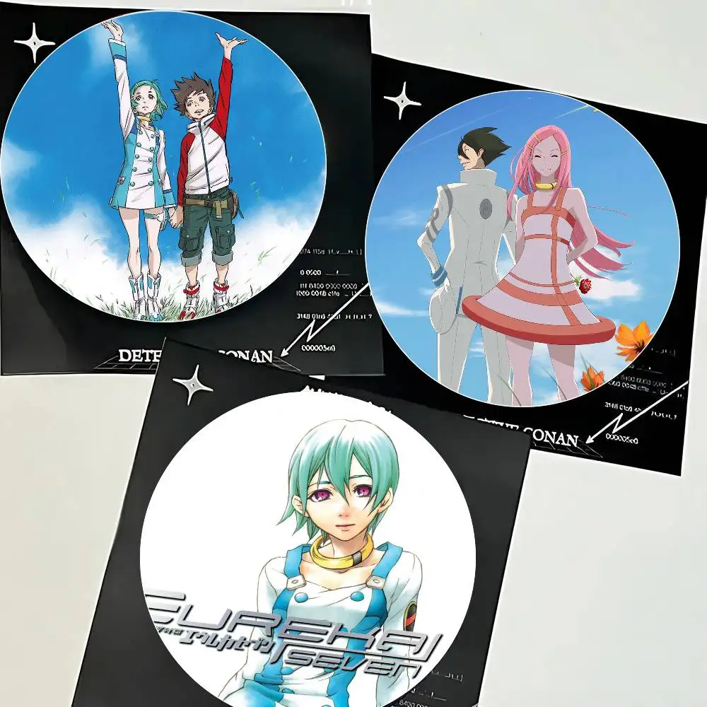 Anime E-Eureka Seven Cartoon Style Badge Brooches On Backpack Decoration Round Enamel Pins For Accessorys