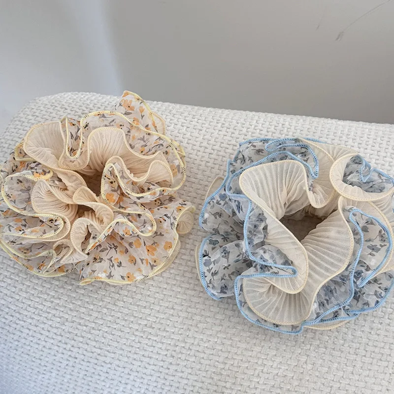 

Large scrunchies hair accessories for girls women elastic band elastic rubber korean tie sweets leading fashion popular flowers