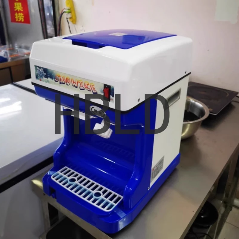 Commercial Small Full-Automatic Electric Shaved Ice Maker Multi-Function Blue Ice Crusher for Business Use