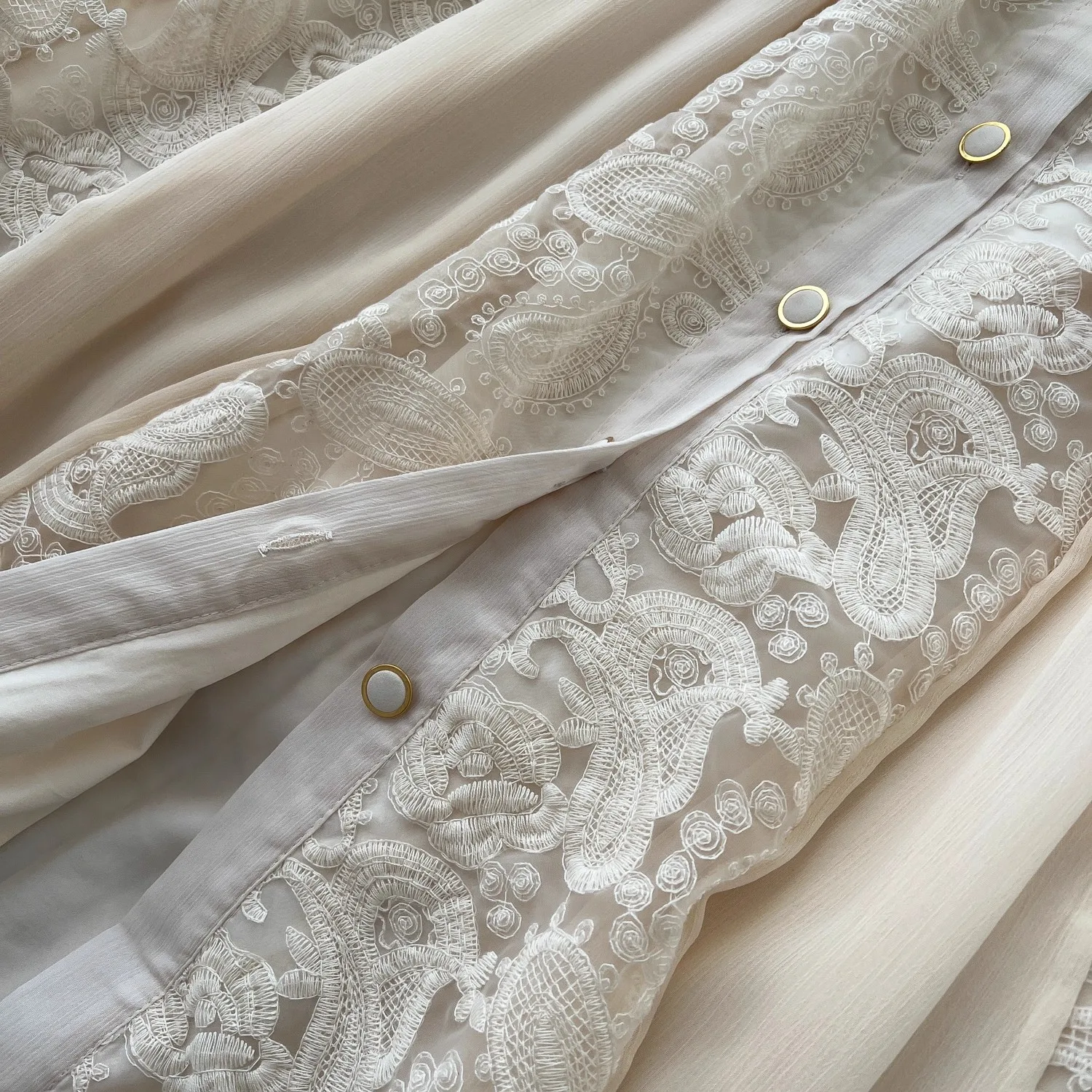 Herbst Aushöhlen Spitze Stickerei Splice Prom Party Kleid frauen Drehen Unten Neck Laterne Hülse Einreiher Elegante Vestidos