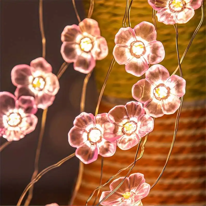 電池式の桜の花輪,クリスマス,休日,バレンタインデー,結婚式の装飾,照明