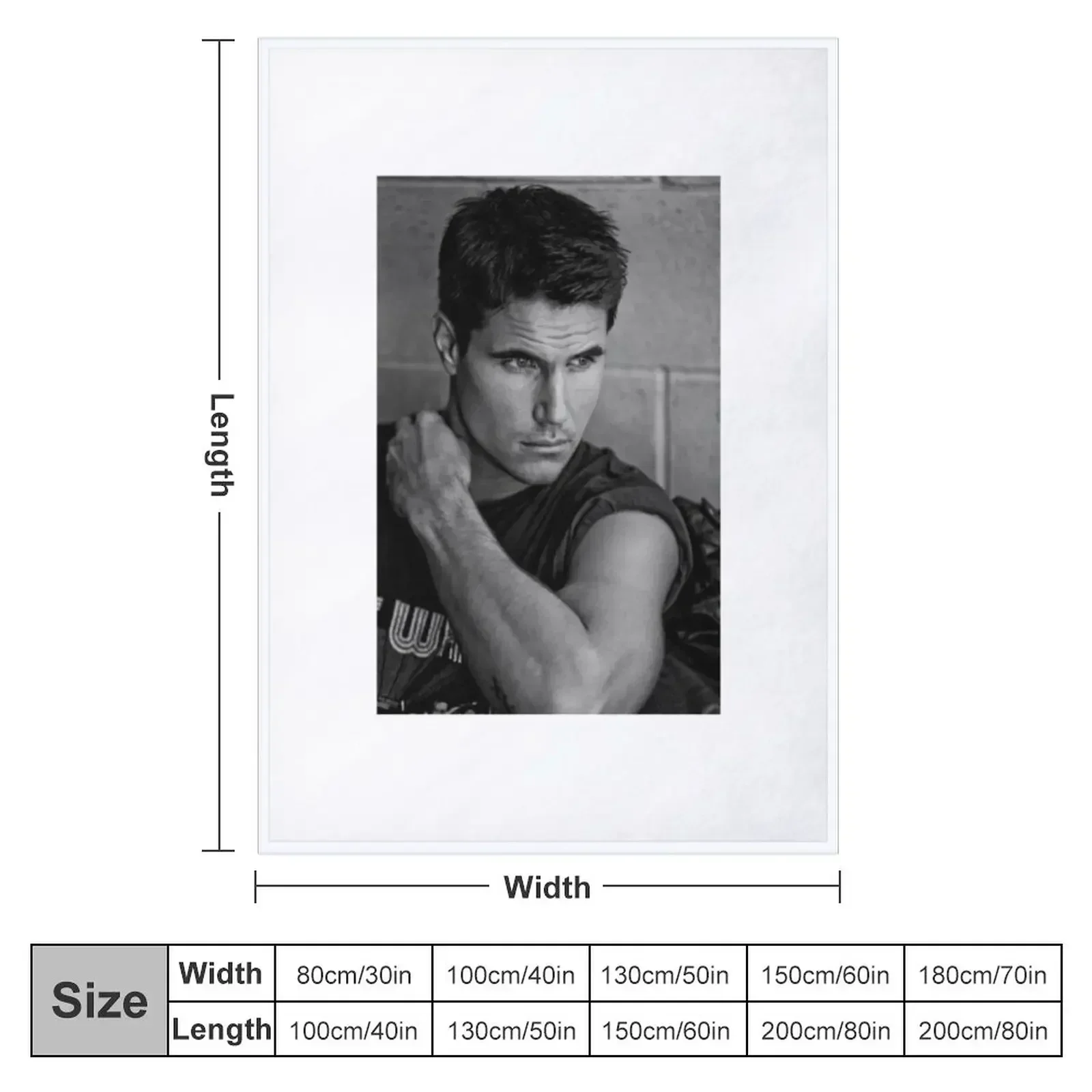 Young Robbie Amell Throw Blanket Giant Sofa Picnic Blankets