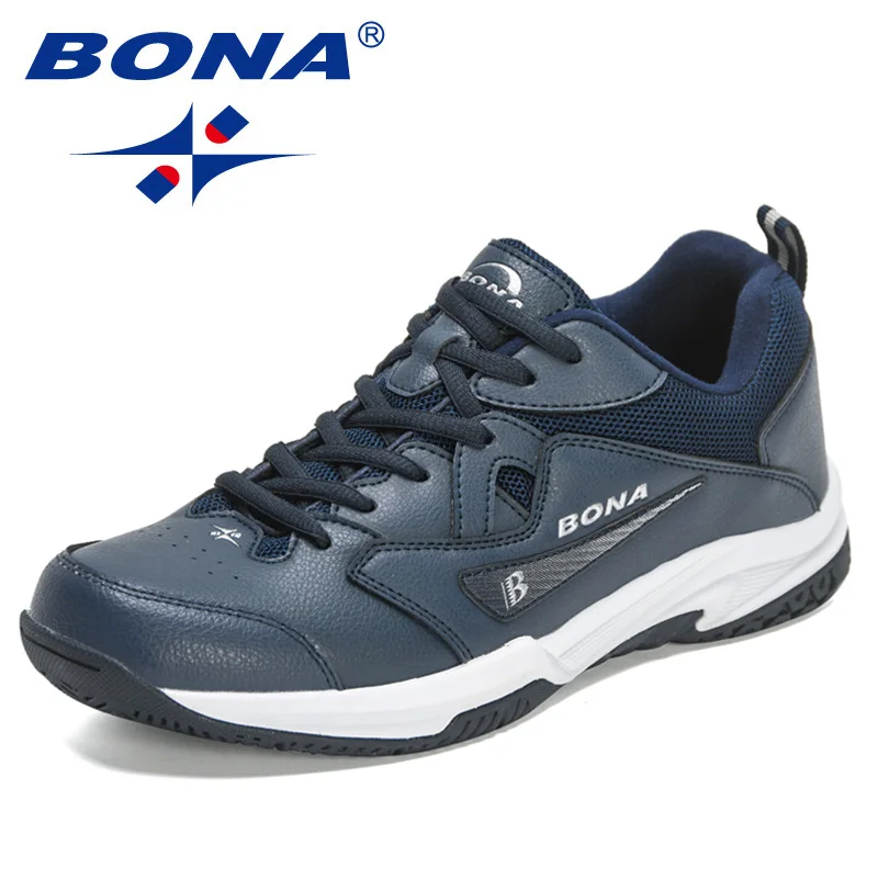 Bona 2022 novos designers clássicos respirável correndo tênis tênis de caminhada dos homens não-deslizamento andando sapatos de corrida mansculino