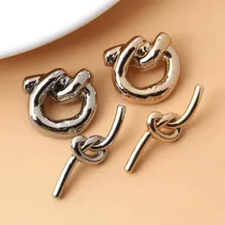 18-30MM Fashion Knotted Metal Buttons 6PCS Of Suit Clothing Buckle Shanked Decorative Buttons