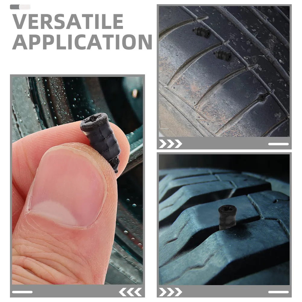 20Pcs Motorcycle Tire Repair Plugs Vacuum Tire Repair Kit Rubber Mushroom Plugs Quick Seamless Fix for E-Scooter Atv Truck