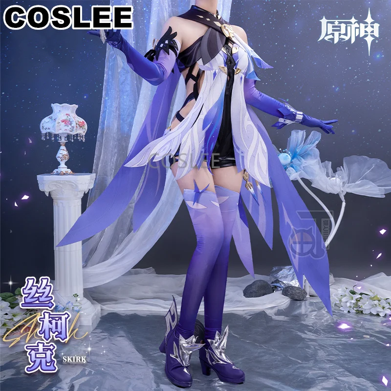 Cospee Genshin Impact Skirk Costume Cosplay tuta da gioco splendido vestito Halloween Party RolePlay Outfit per le donne nuovo