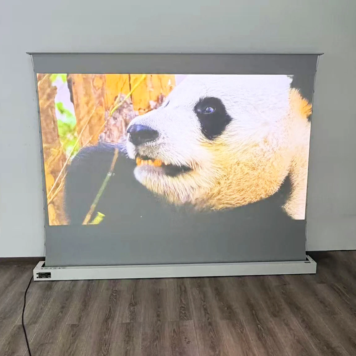 Electric Retractable Projection Screen Floor Model Wireless Control Motorized Screen Ultra Short Throw HD ALR For Home Theater