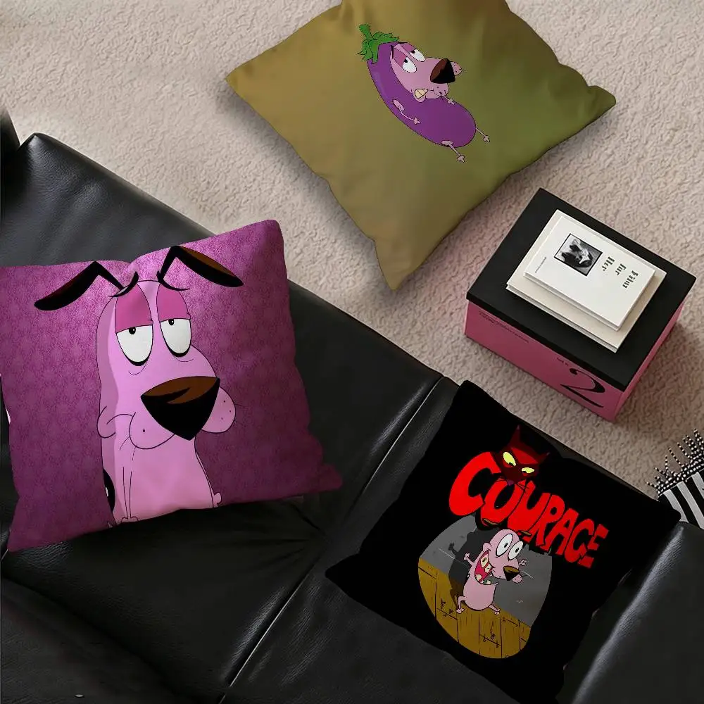 Courages Cowardly Dog Decorative Room Aesthetics Pillow Case Home Decor Bedroom Sofa Bed Couch Pillow Cover 45x45