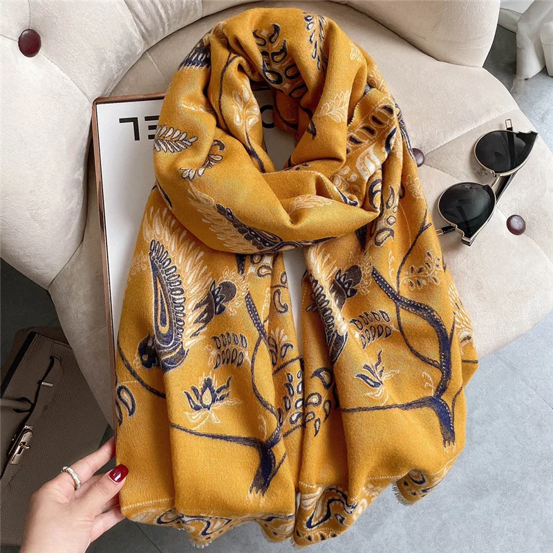 Decorative Imitation Cashmere Scarf - Ideal as a Sunscreen Shawl, Air-Conditioned Room Wrap, and Summer Fashion Coat Addition