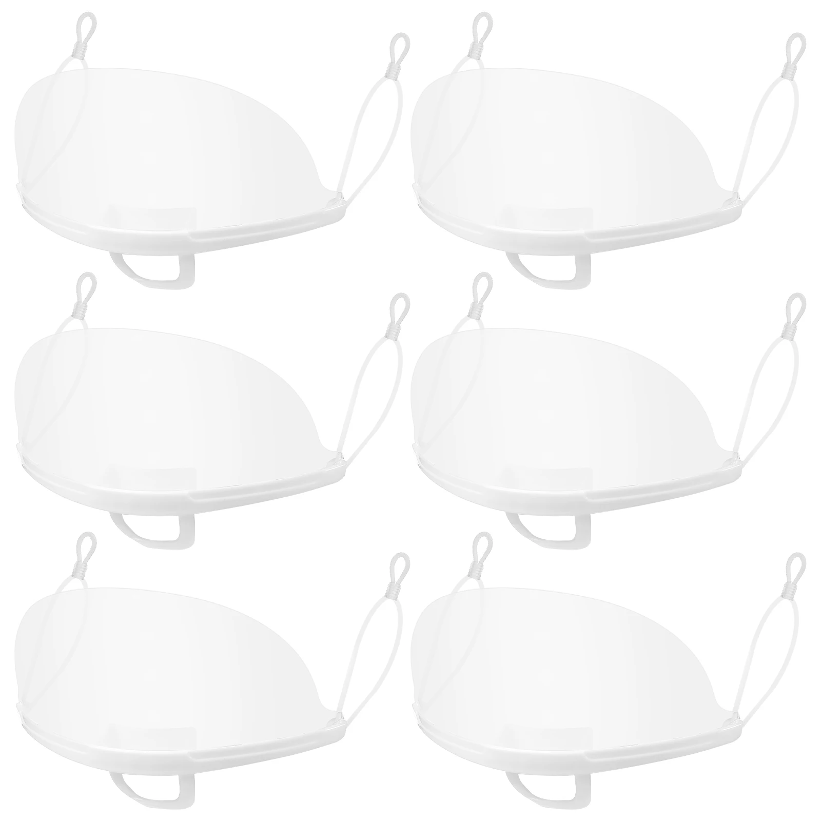 

20pcs Anti-spit Masks Chef Waiter Restaurant Plastic Mouth Covers Food Serving Nose Guard PE Material Long Wear Easy On Off