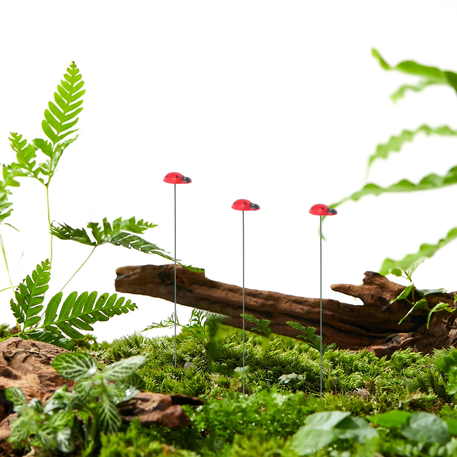 

20pcs Ladybug Stakes Easy To Install Outdoor Garden Decorations Colorful Woodenfor Yard Patio Lawn And Flower Bed Decor