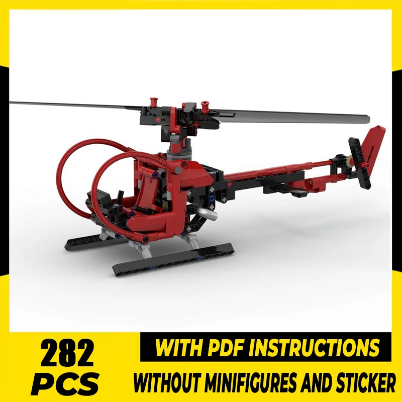 

Aerial Aircraft Model Moc Building Blocks Modular Helicopter Model Technology Modular Gifts Construstion DIY Assembly Set Toys