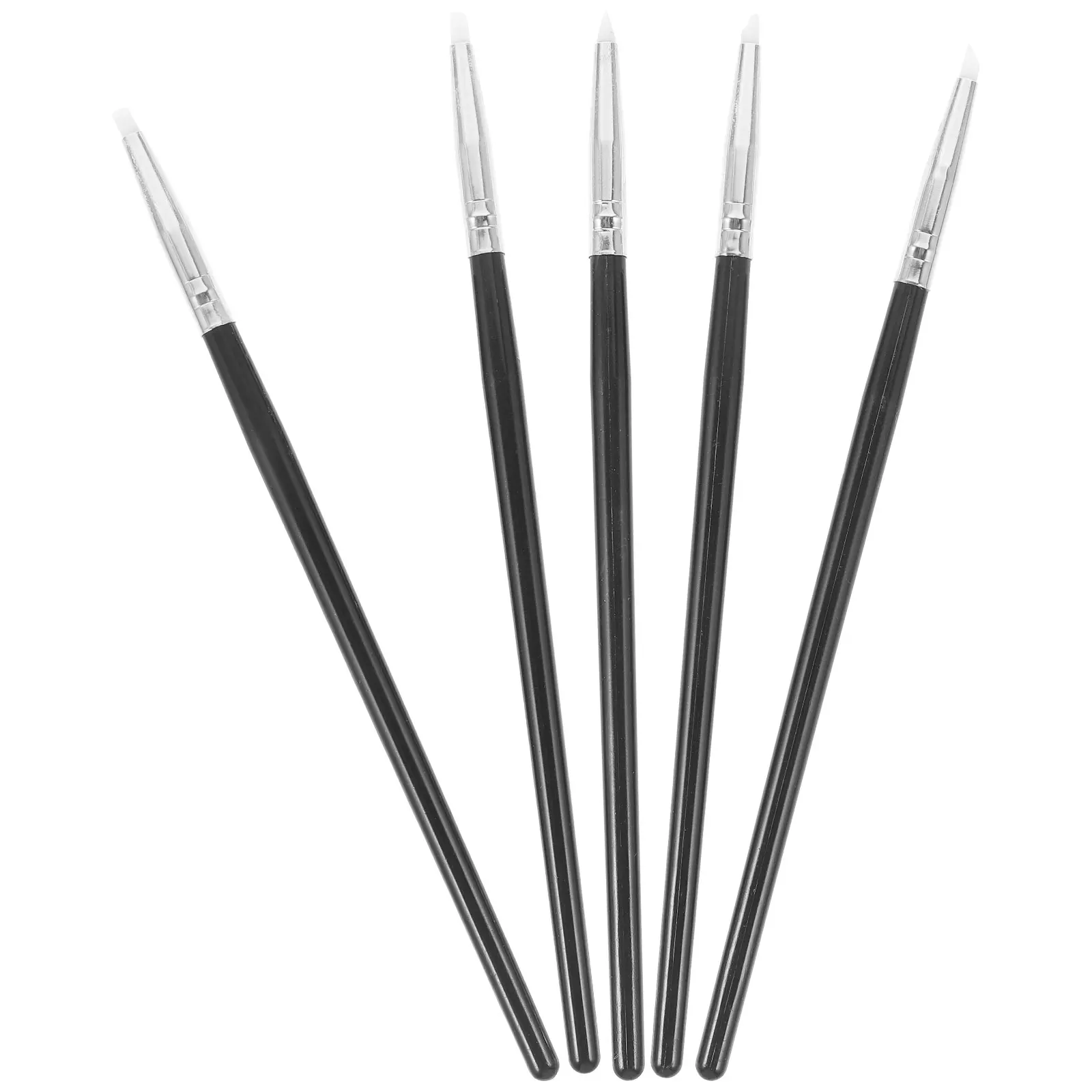 5 قطع من قلم نحت الأظافر، أدوات مانيكير، فرشاة نحت جل مجوفة