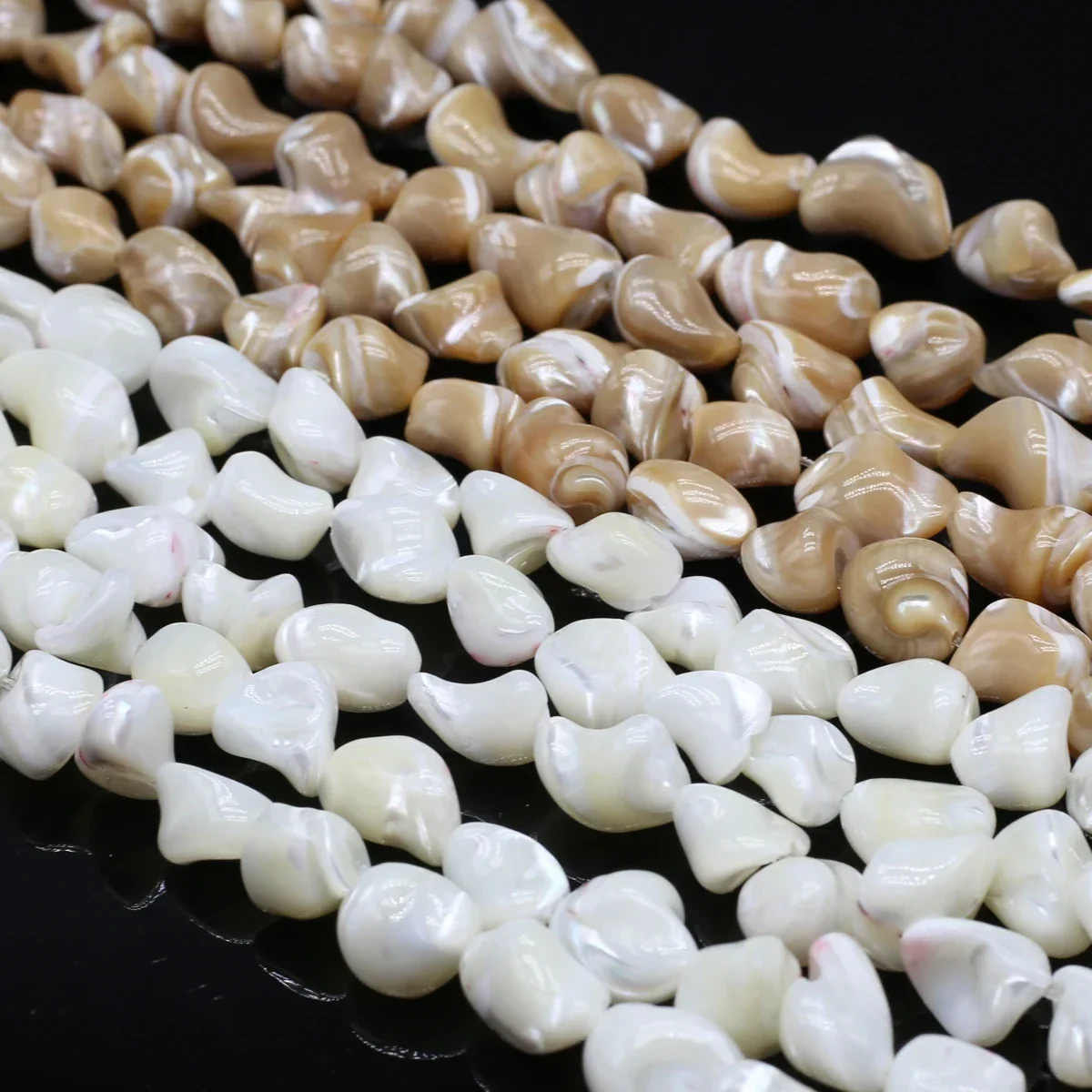 10-15mm White Khaki Irregular Shell Natural Freshwater Bead Exquisite Jewelry Making DIY Necklace Bracelet Earrings Accessory