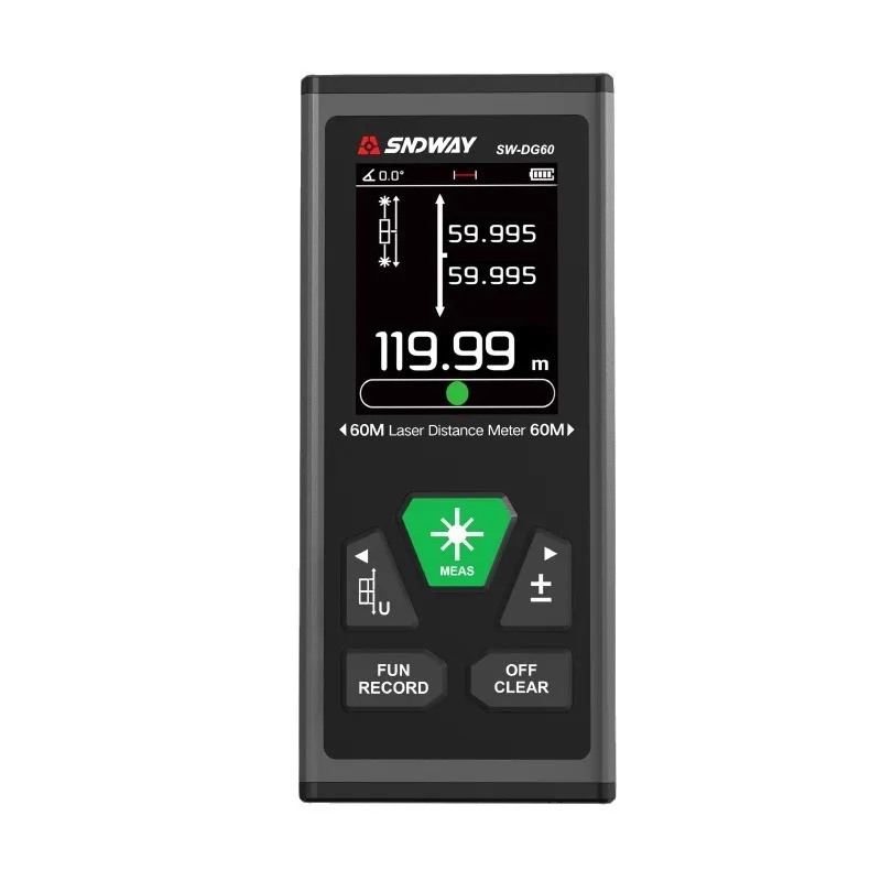 SNDWAY SW-DG60 DG100 DR60 DR100 Laser Distance Meter 2 Way Laser Measure Meter Rangefinder Red Green Laser Two-way Range Finder