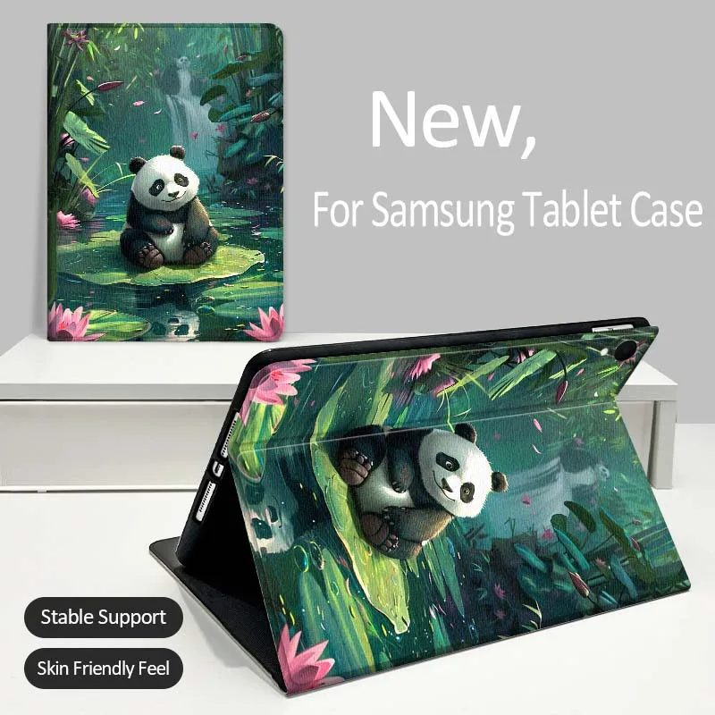 Cartoon Anime Panda Cute Tablet Case For Samsung Galaxy Tab A A7 A8 A9 A11 S6 S11 Lite Plus 10.1 10.4 10.5 Inch 2022 2025