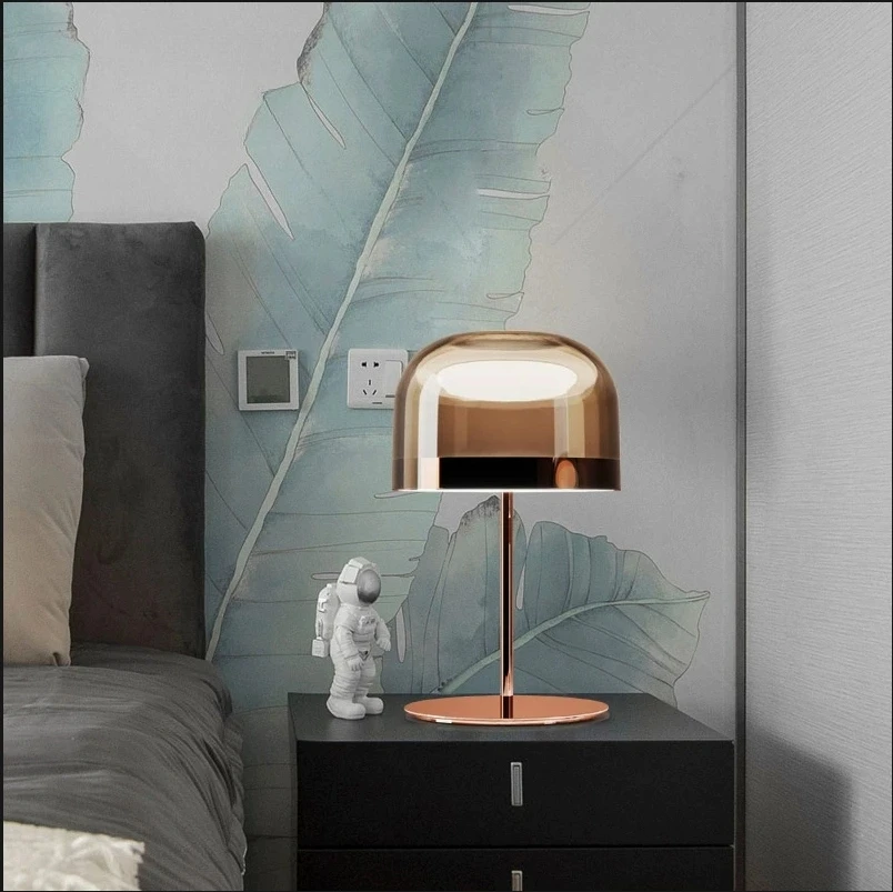 

Post Modern Rose Gold Designer Floor Lamp Study Living Room Restaurant Kitchen Table Lights Art Decor Bedside Standing Lustre