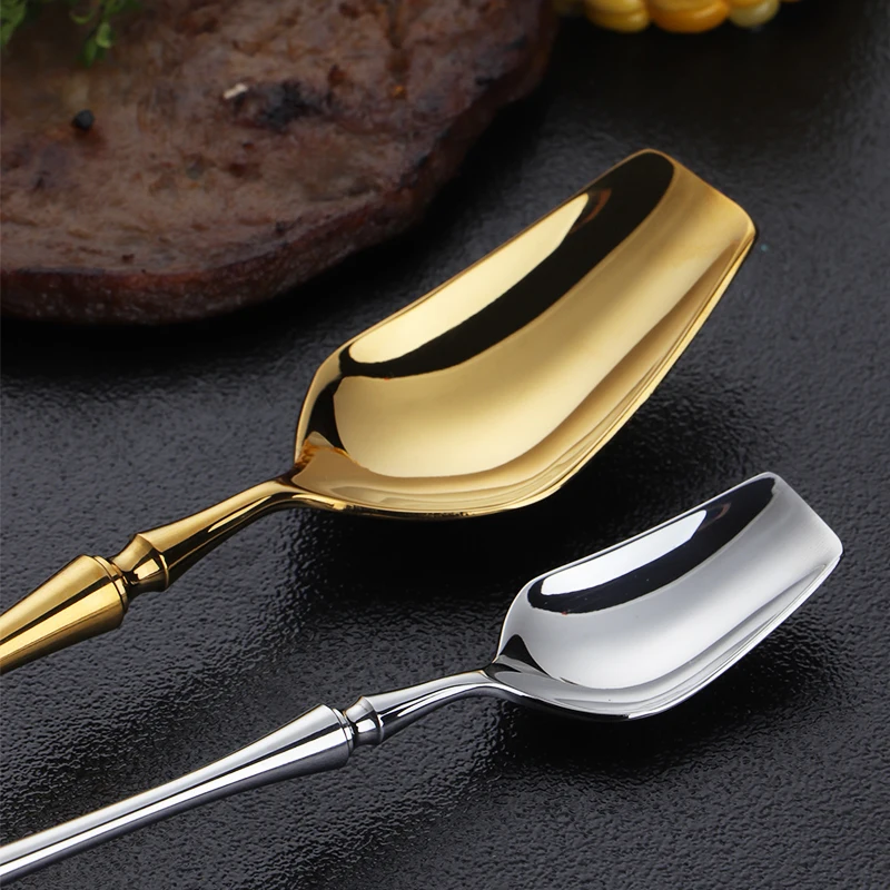 24 Pcs Stainless Steel Tableware Cutlery Set Dinnerware Knife Spoon and Fork Set Korean Food Cutlery Gold Kitchen Accessories