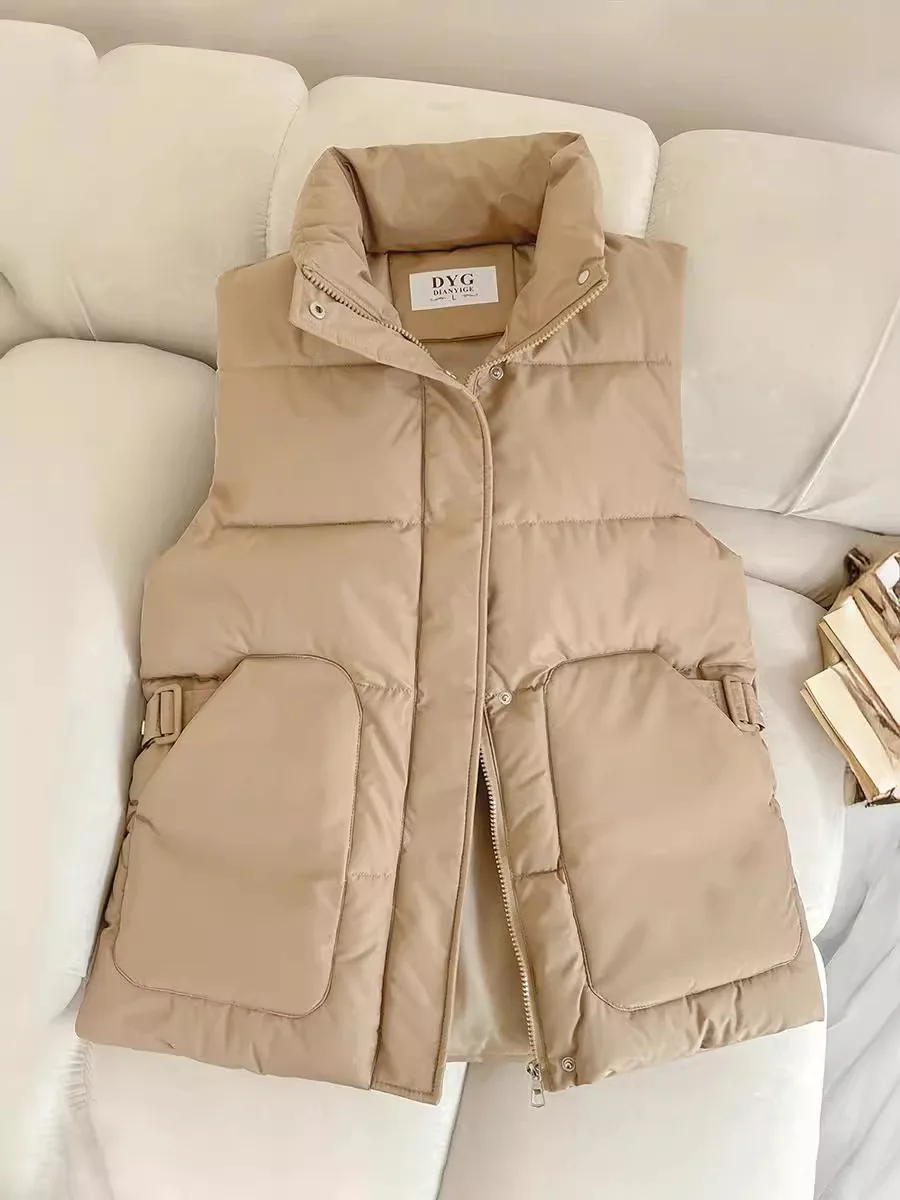 سترة Dons katoenen mouwloos jas ، سترة الخريف الشتوية الخسارة الكورية النسائية dames katoenen سترة مزاجية للسيدات سترة jas #4