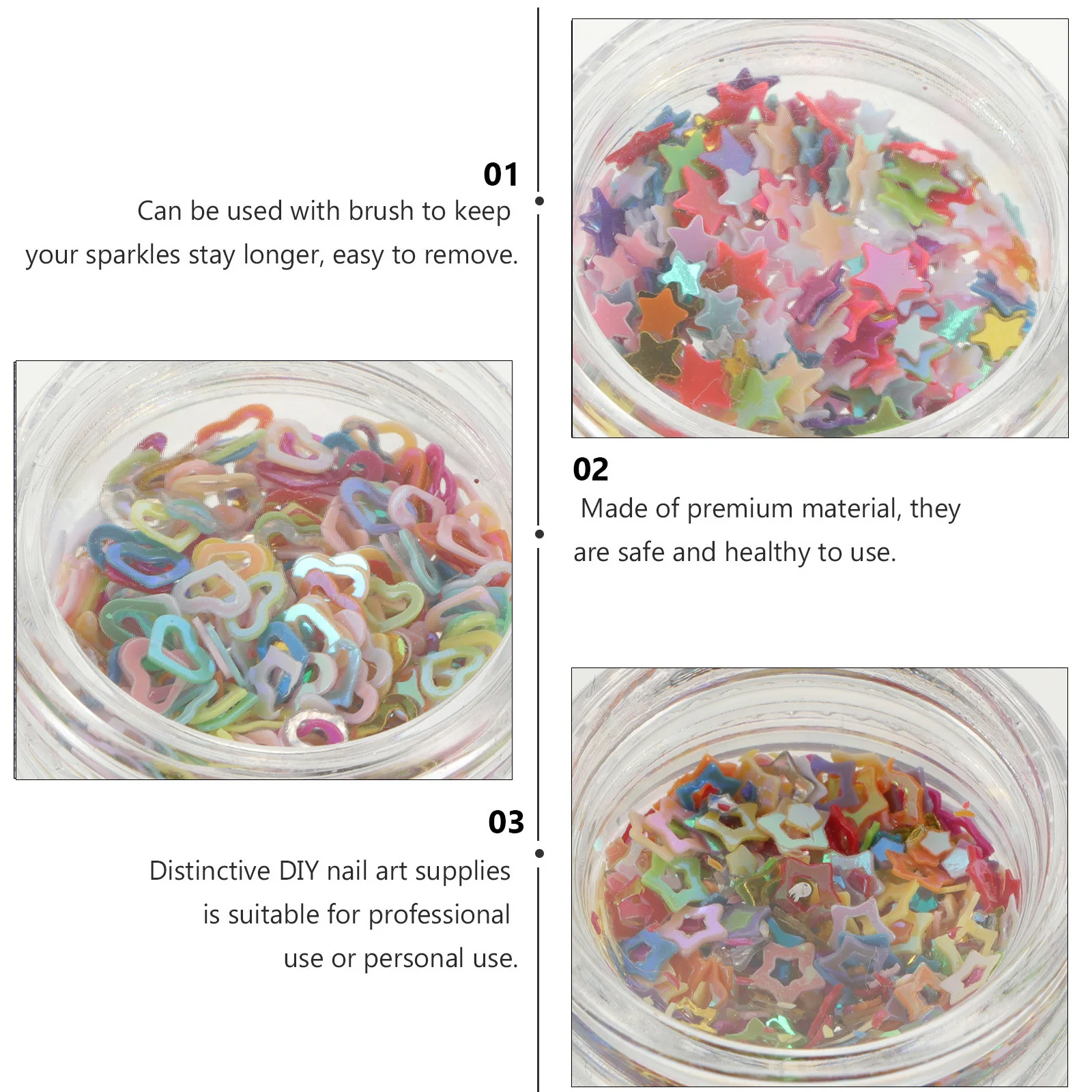 1 Set Eye Makeup Sequins Shining Metallic Iridescent Glitter For Face Nail Art Body Decoration Festival Party Night Out