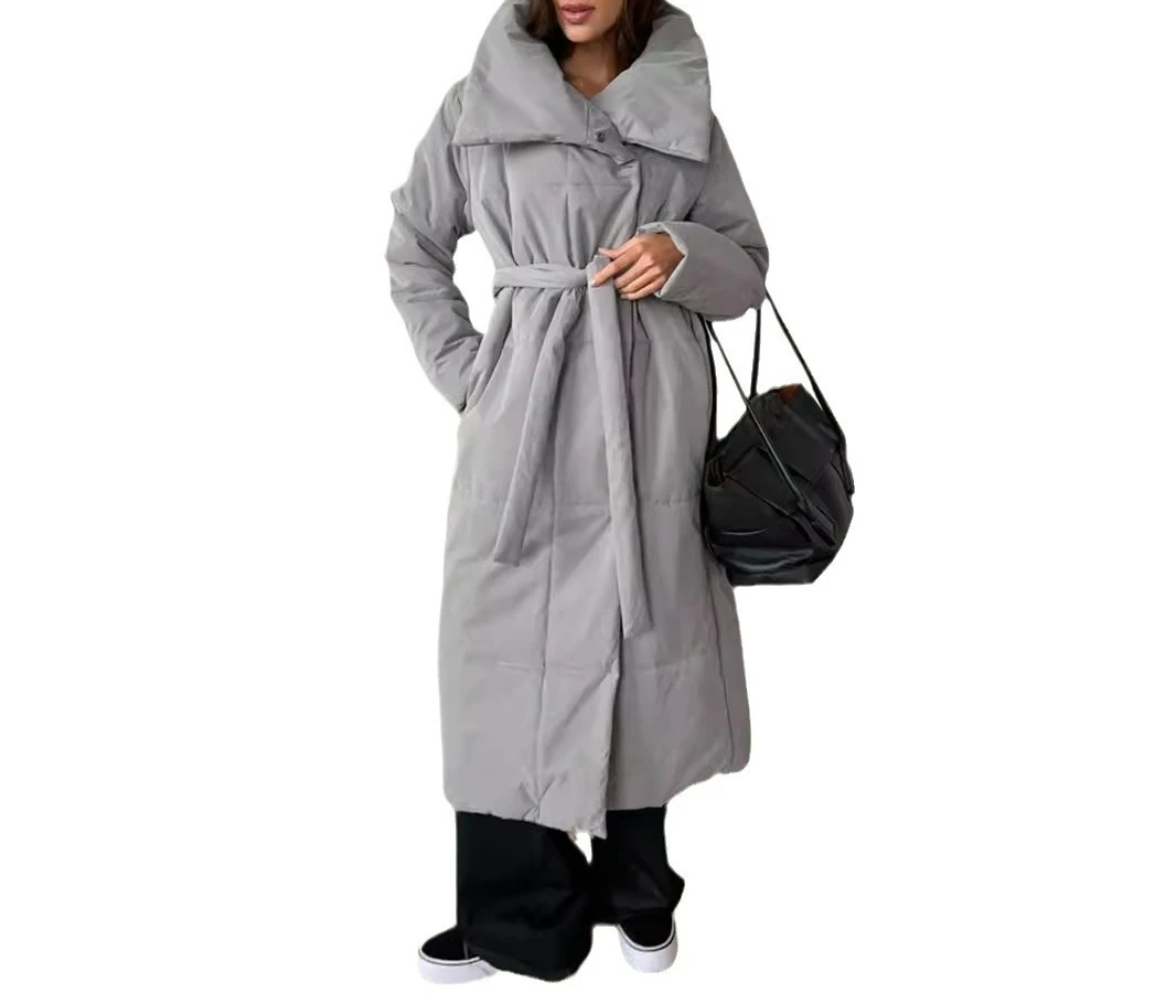 Long Term Cotton Jacket 2025 Winter New Style Loose and Casual Warm Standing Collar Cotton Jacket