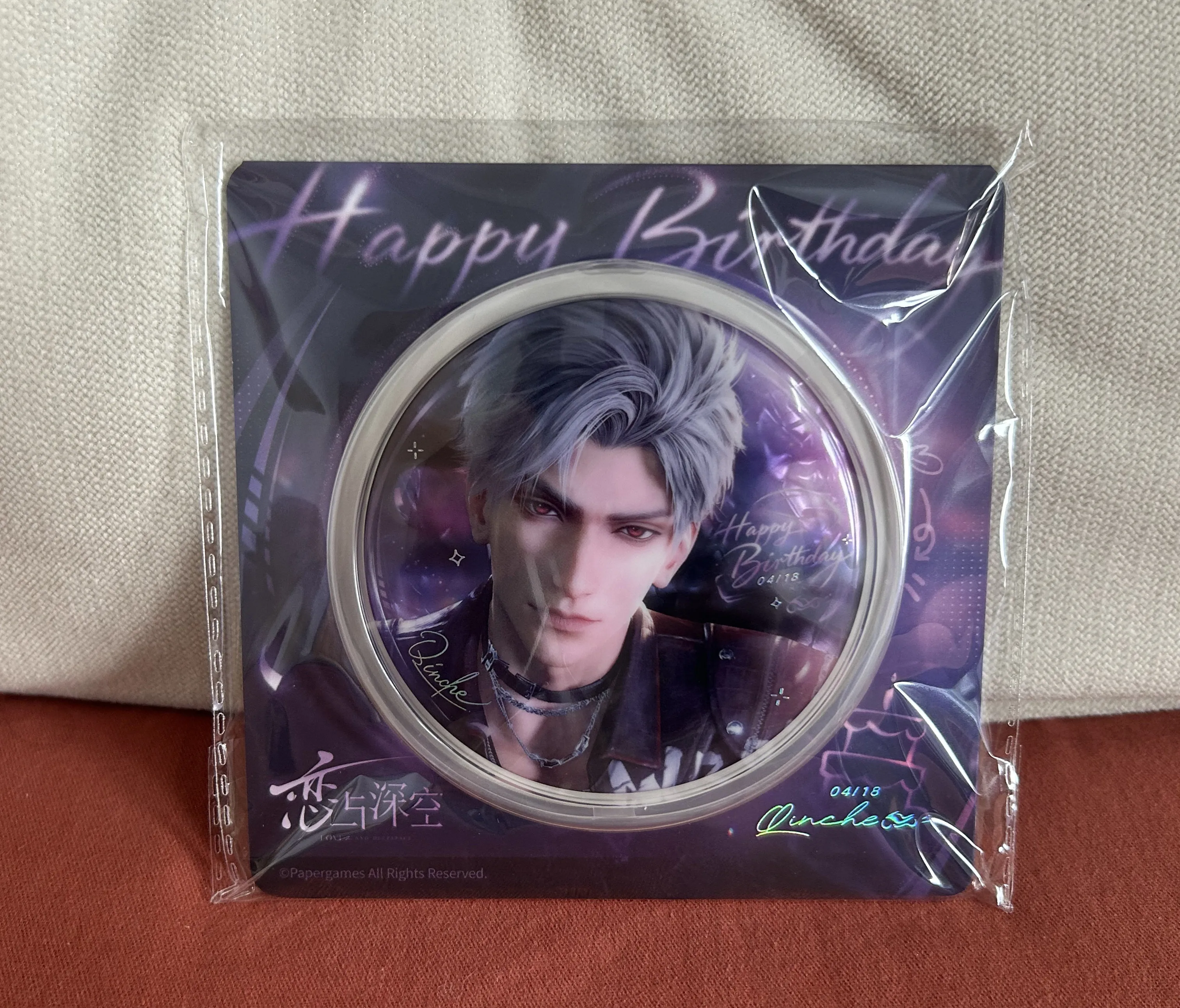 In Stock Official Love and Deepspace Sylus 2026 Sylus Birthday   Badge Brooch Pins Ornament Rained Night Series Anime Game Toy