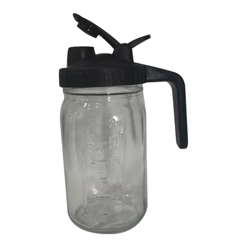 32Oz Mason Jar Pour Spout Lid -Glass Pitcher with Lid ,Breast Milk Pitcher,Seal for Juice,Milk,Coffee,Tea,Lemonade,Drink