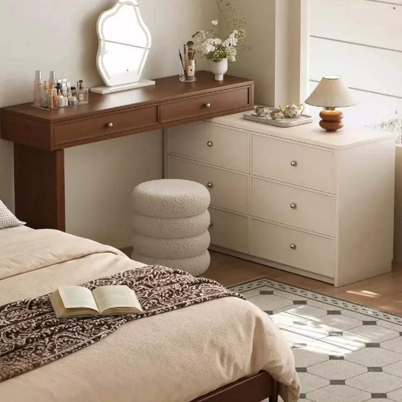 Hairstyle Makeup Vanity Dressing Table Corner Wood Sideboard Dressing Table Storage Stool Muebles De Dormitorio Furniture Room