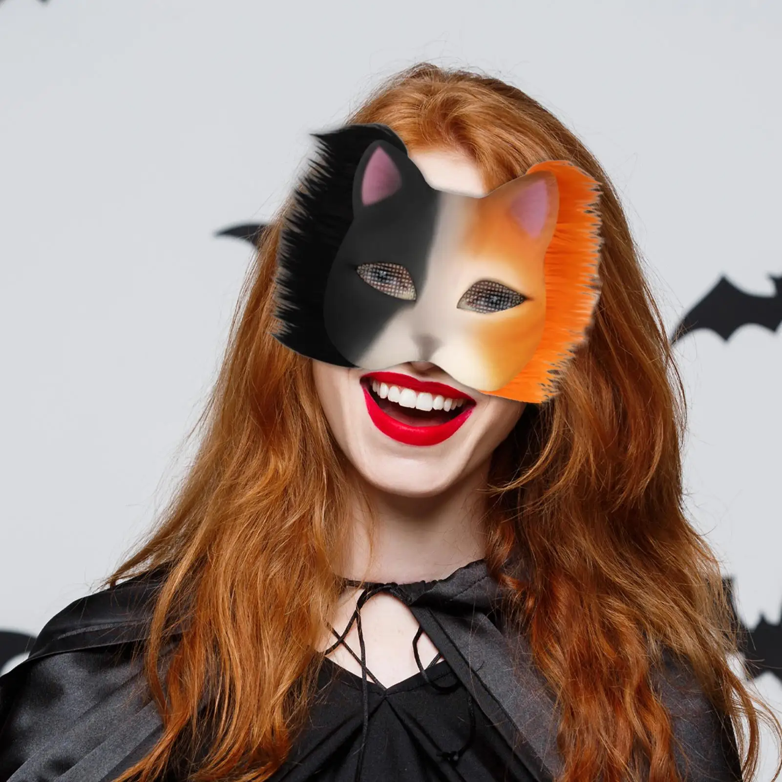 Dierengezichtshoezen voor kinderen Halloween-gezichtshoes met oognetjes Kleding Schoenen en sieraden voor feesten Cosplay Craft Fotoshoot