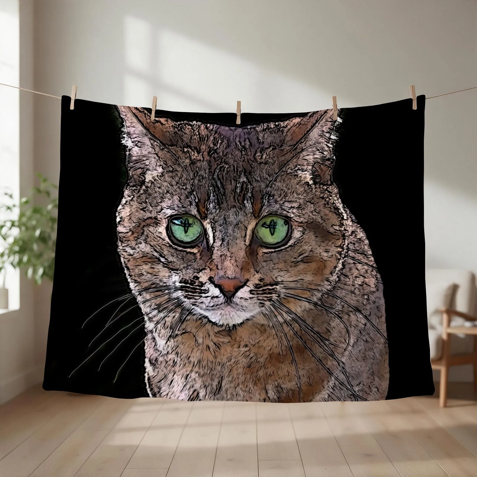 Cat focus! Throw Blanket