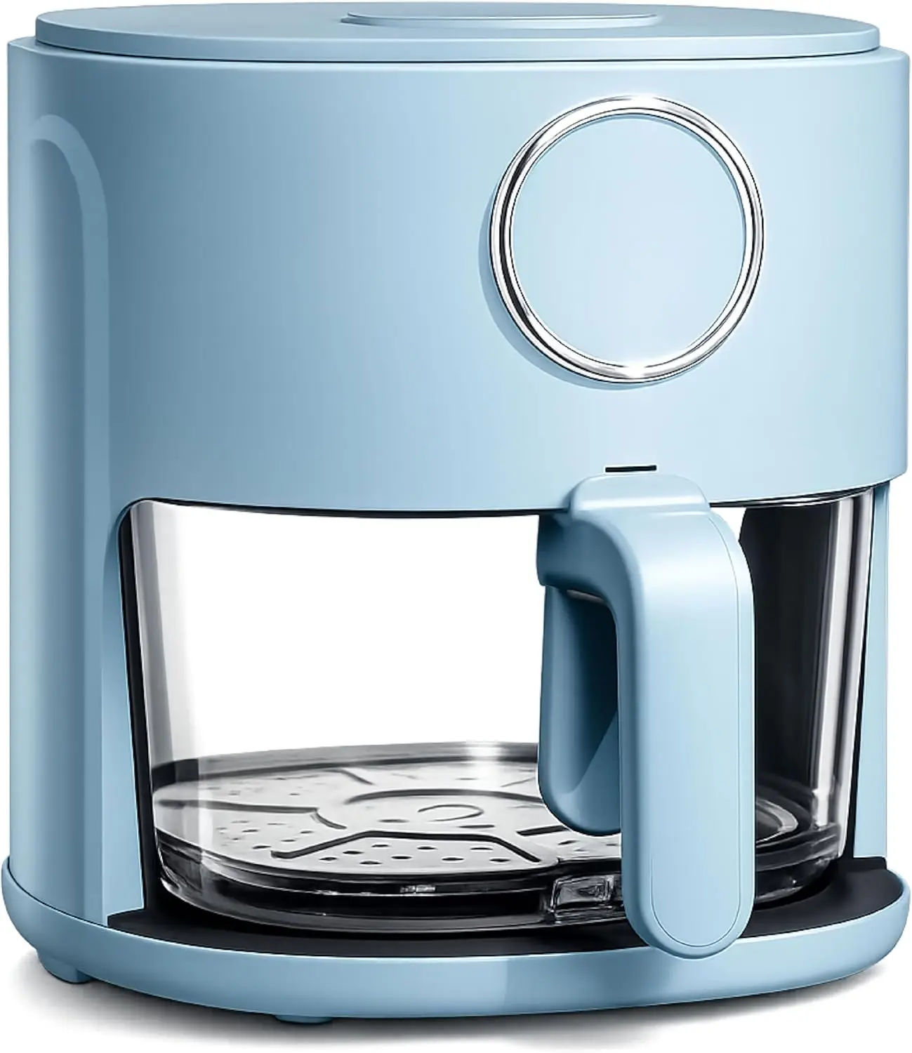 1200W 4-Quart Air Fryer with Glass Basket, Dishwasher-Safe, 60-Minute Timer, 6 Preset Programs, Temperature Control 175°F-400°F,