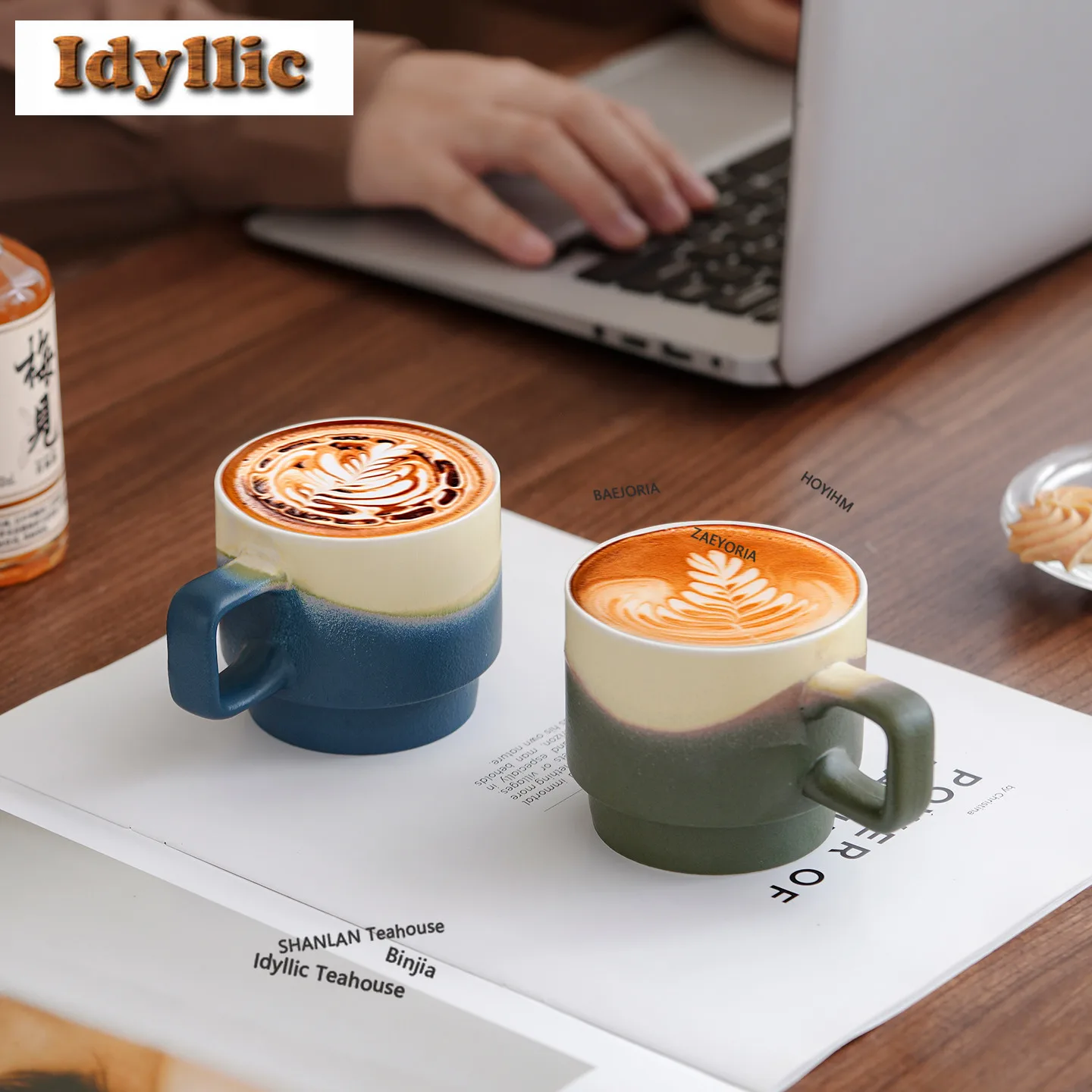 HOYIHM 250ml Gradual Change Coffee Mug Oatmeal Breakfast Mug Afternoon Tea Mug Wine Beer Bottle Office Water Cup Teaset Gifts