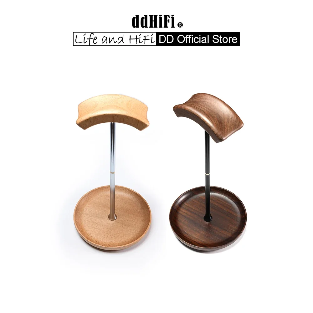 DD ddHiFi HS270W Detachable Wooden Headphone Stand Holder with 270mm Effective Height and Large Base